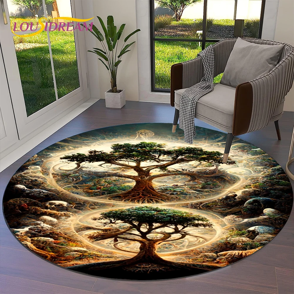 Kids Outdoor Mat Waterproof - Tree of Life Viking Yggdrasil Valknut