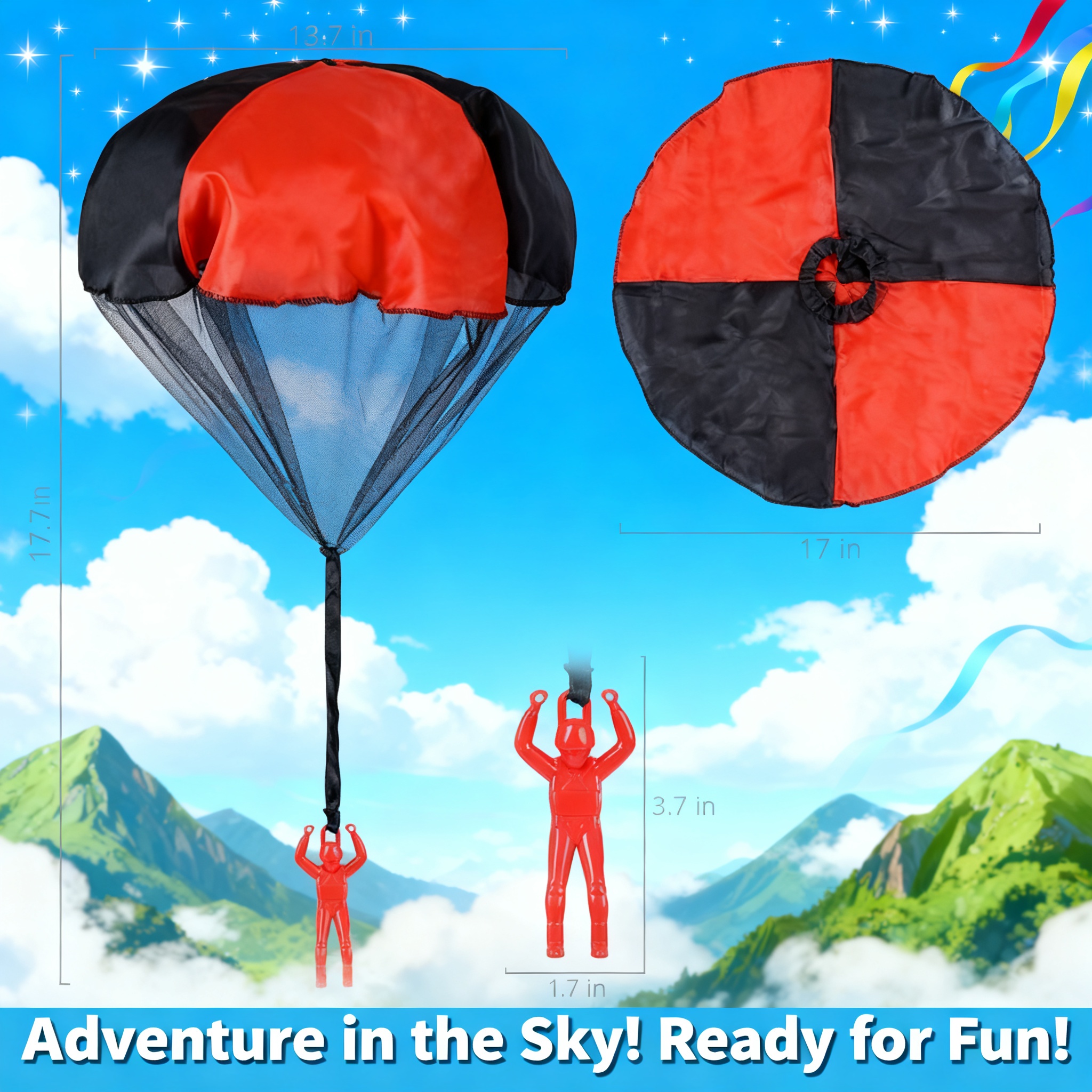Kids Outdoor Gift Ideas - 120-128 characters: Outdoor Flying Parachute Toy