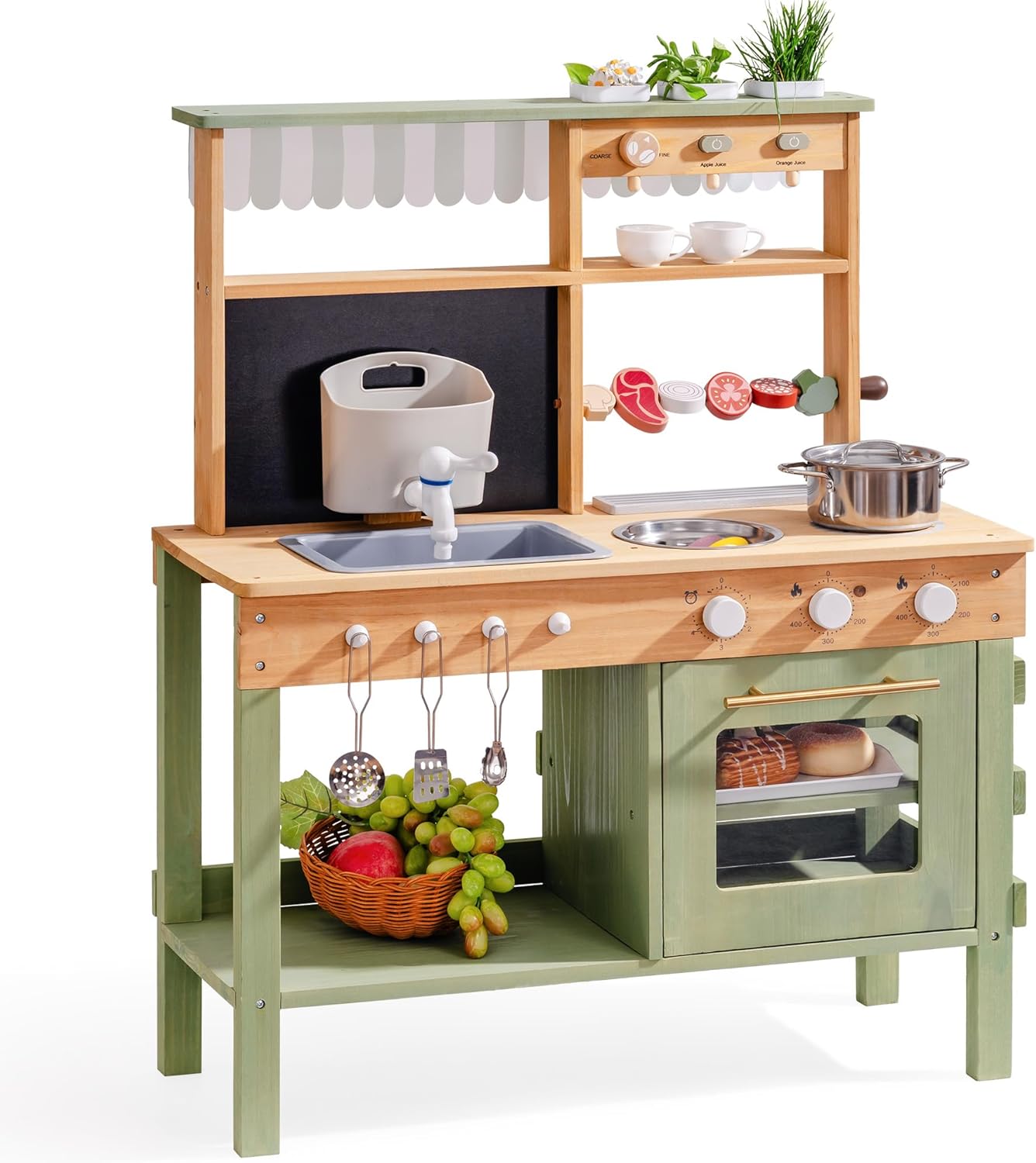 Kids Outdoor Grill - Wooden Mud Kitchen for Kids, Outdoor