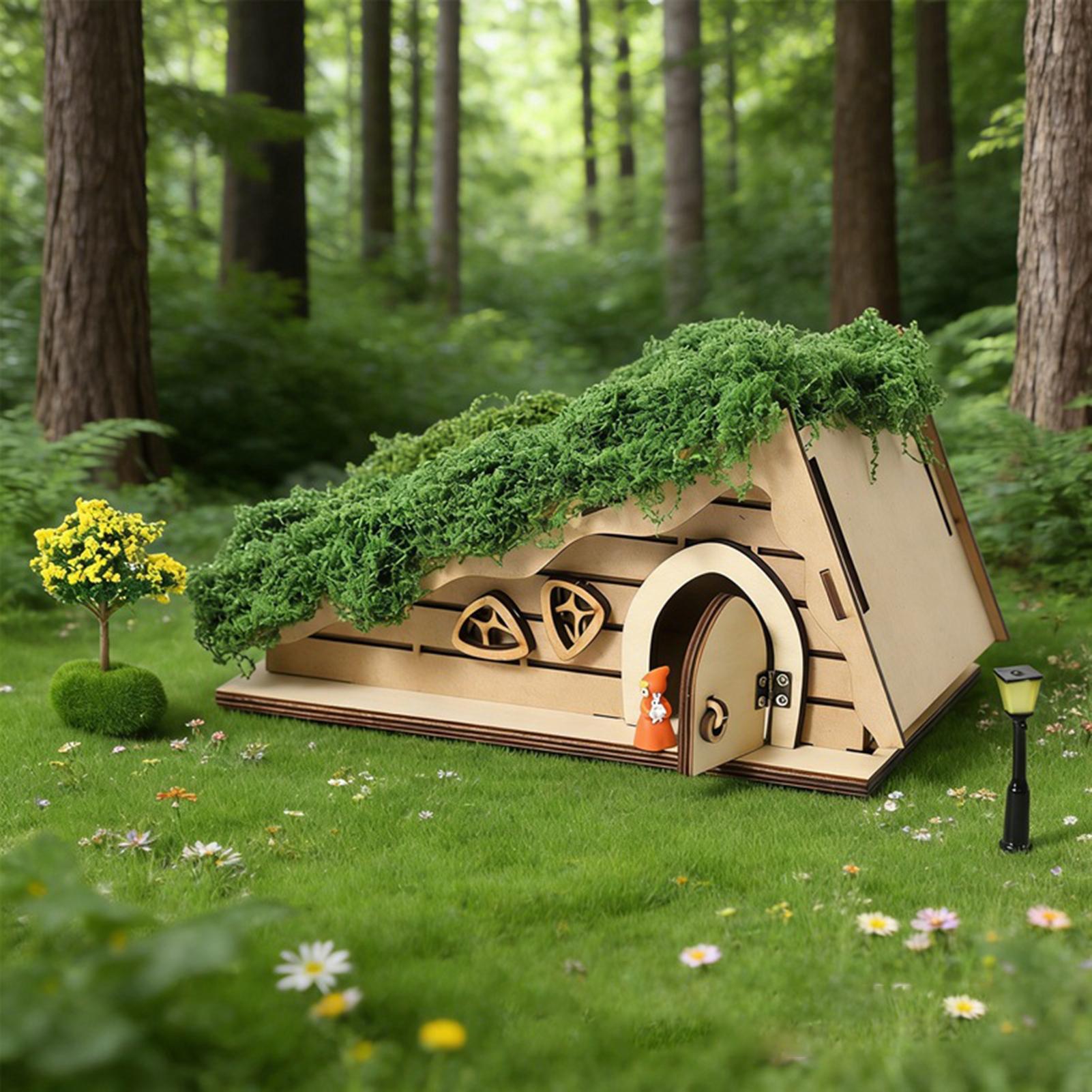 Kids Outdoor Kit - Wooden Fairy House Craft Kit Triangle
