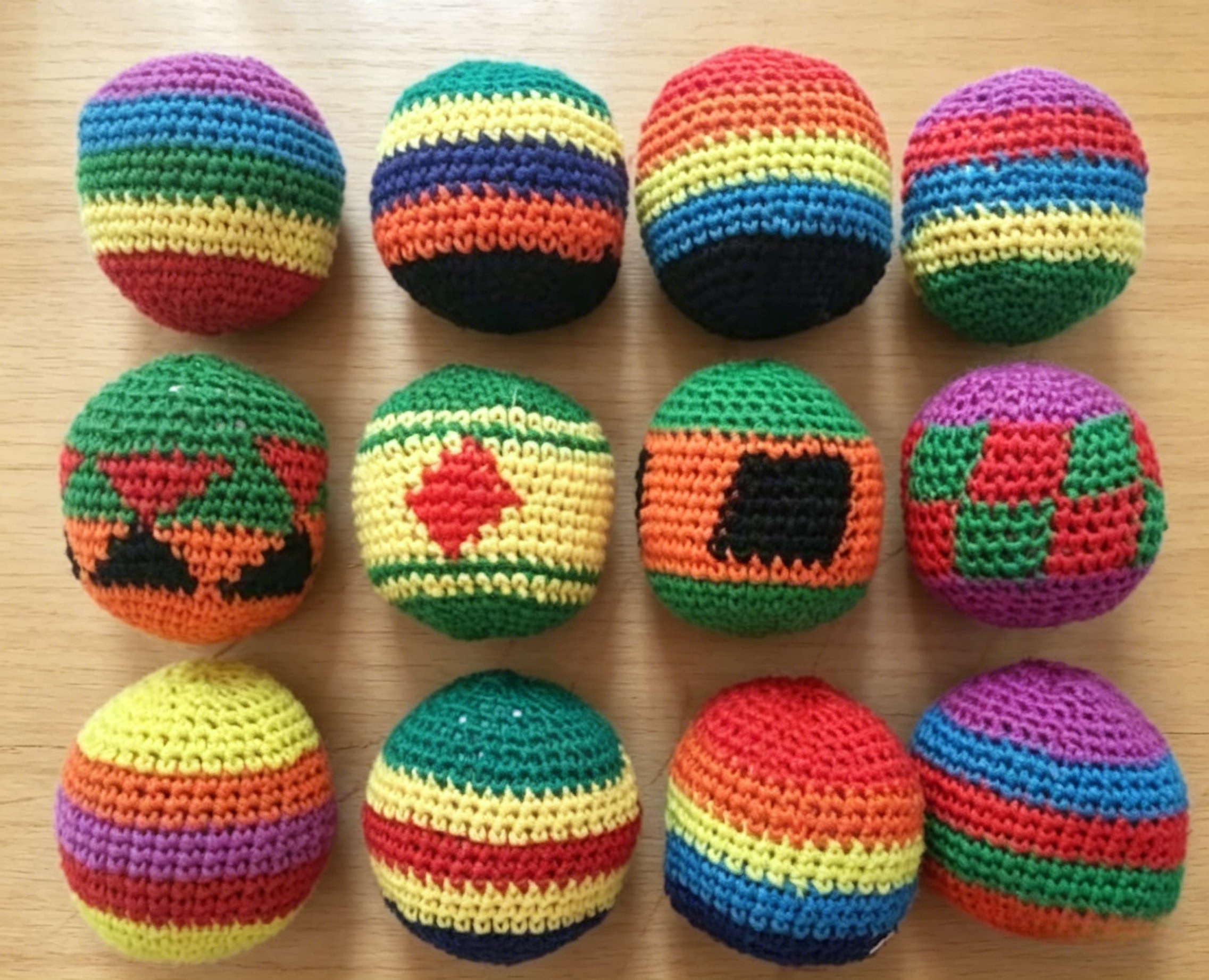 Kids Outdoor Kit - Soft Handmade Sacks for Footbag Juggling