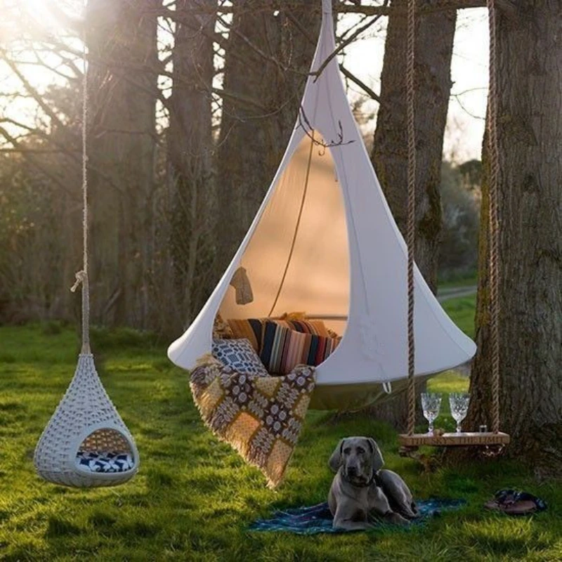 Kids Outdoor Grill - Children Swing Outdoor Garden Camp Hammock