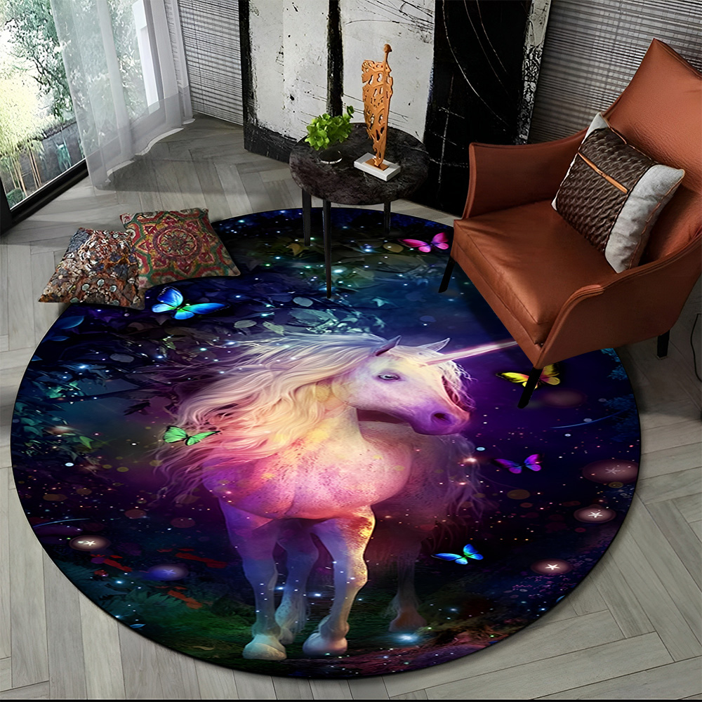 Unicorn Cartoon Animal Round C – Kids Outdoor Mat Waterproof Bewertung und Preis