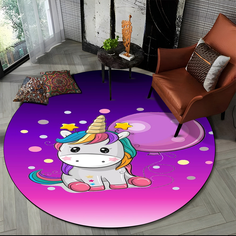 Unicorn Cartoon Animal Round C – Kids Outdoor Mat Waterproof Bewertung und Preis