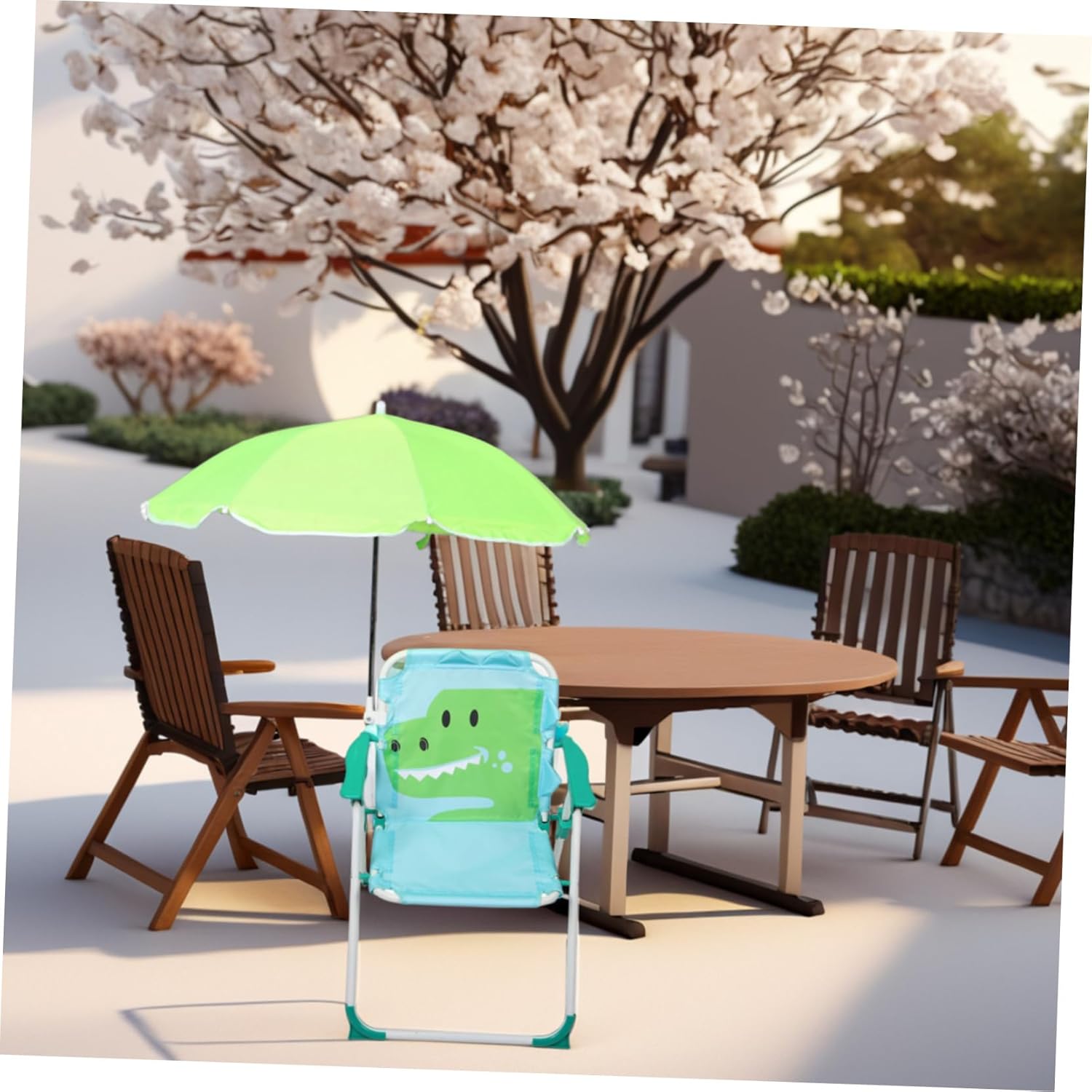 1 Set Folding Beach Chair with – Kids Outdoor Umbrella Chair Bewertung und Preis