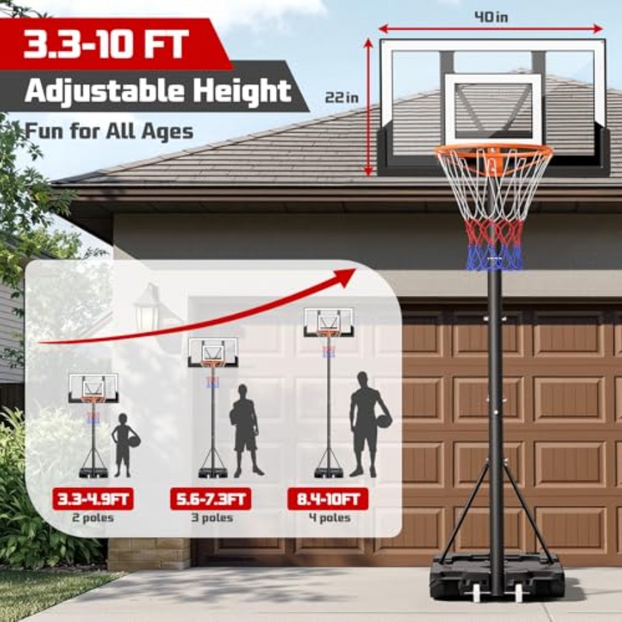 Outdoor basketball hoop 10FT w – Kids Outdoor Basketball Bewertung und Preis