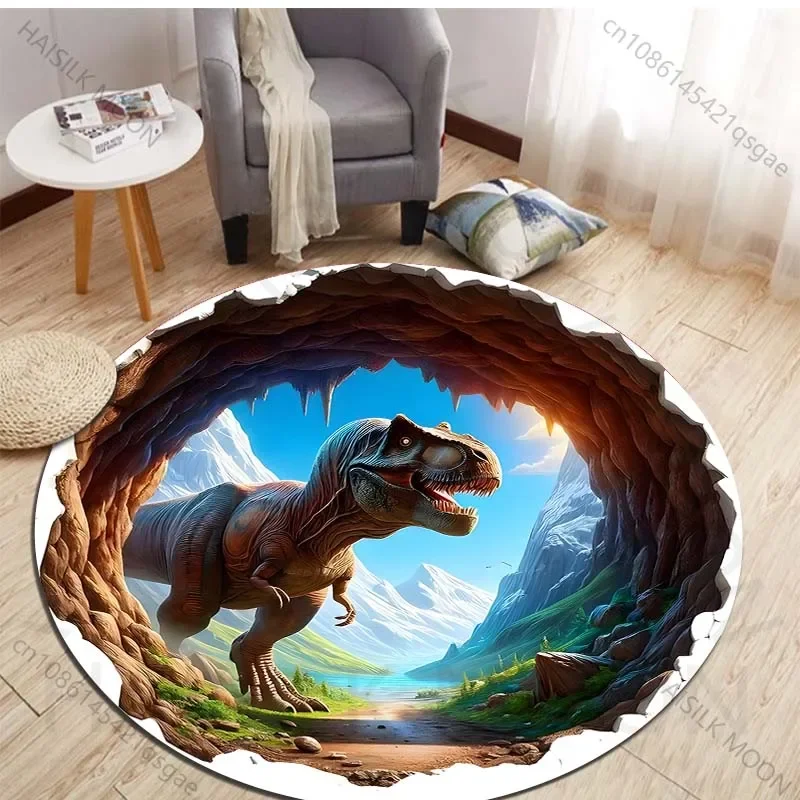 HD 3D Dinosaur Print Round Rug – Kids Outdoor Mat Waterproof Bewertung und Preis