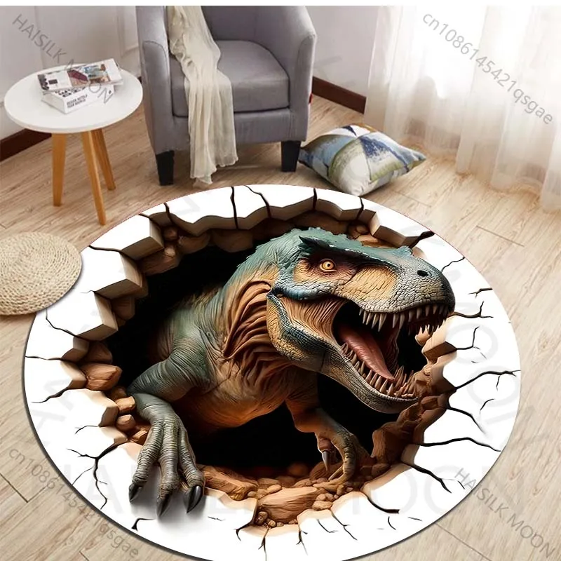 HD 3D Dinosaur Print Round Rug – Kids Outdoor Mat Waterproof Bewertung und Preis