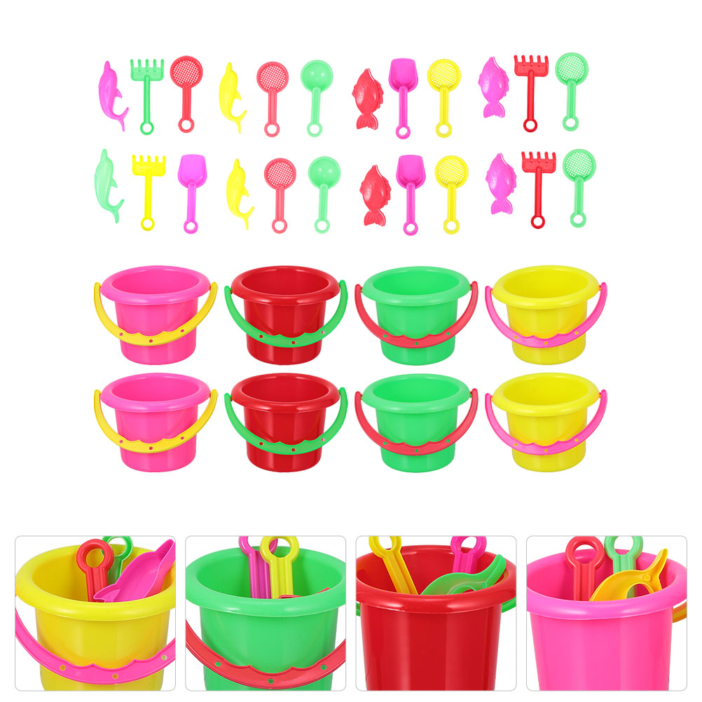 8 Sets Kids Sand Bucket Beach  – Kids Outdoor Water Play Bewertung und Preis