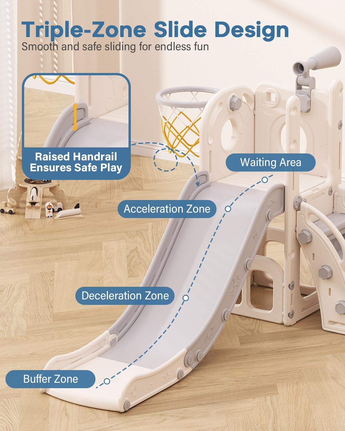 Toddler Slide, 6 in 1 Kids Ind – Kids Outdoor Basketball Bewertung und Preis