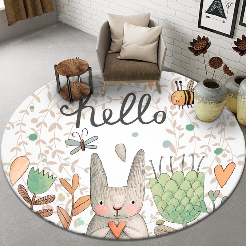 VIKAMA Round Cartoon Carpet fo – Kids Outdoor Mat Waterproof Bewertung und Preis