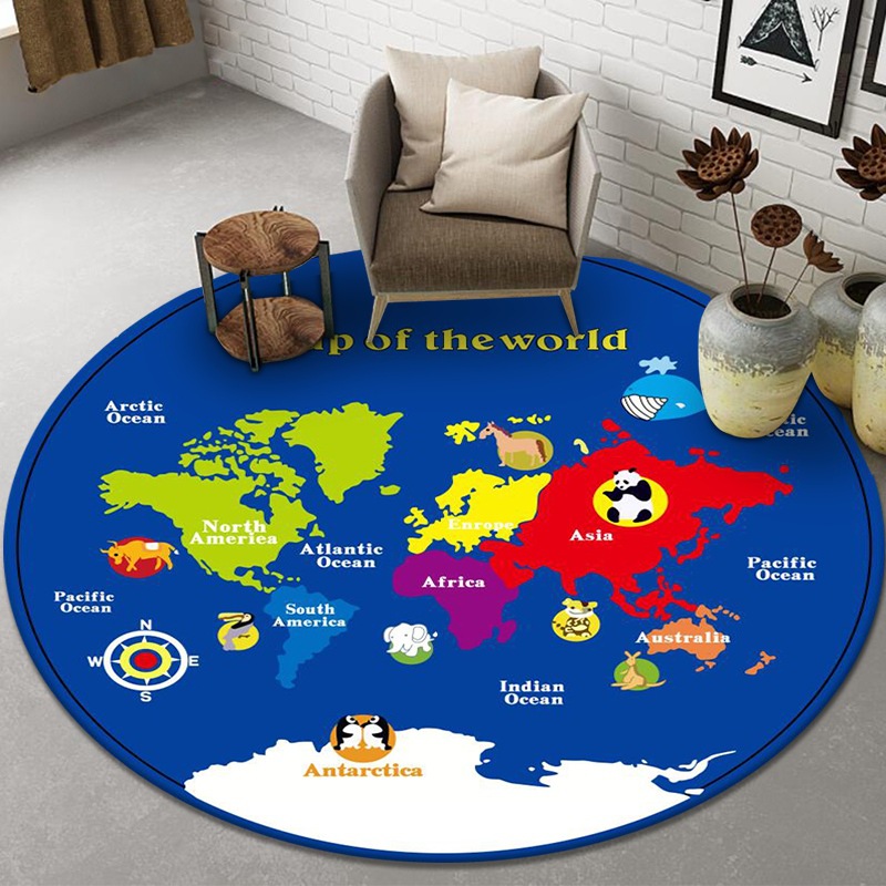 VIKAMA Round Cartoon Carpet fo – Kids Outdoor Mat Waterproof Bewertung und Preis