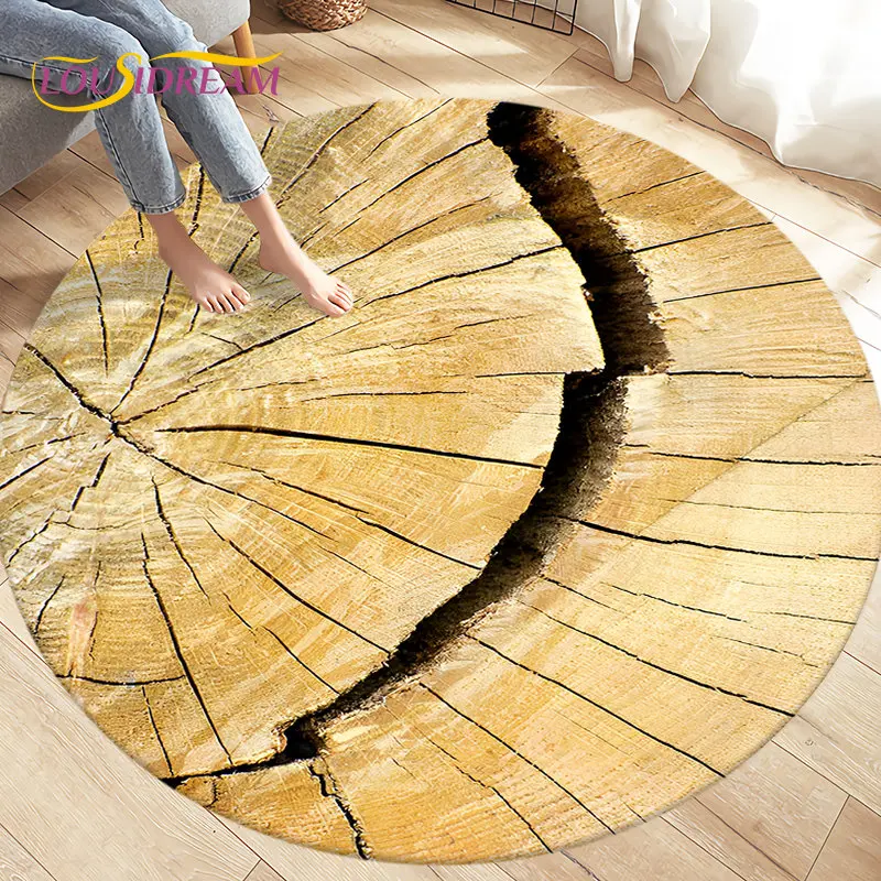 3D Wood Grain Round Area Rug,C – Kids Outdoor Mat Waterproof Bewertung und Preis