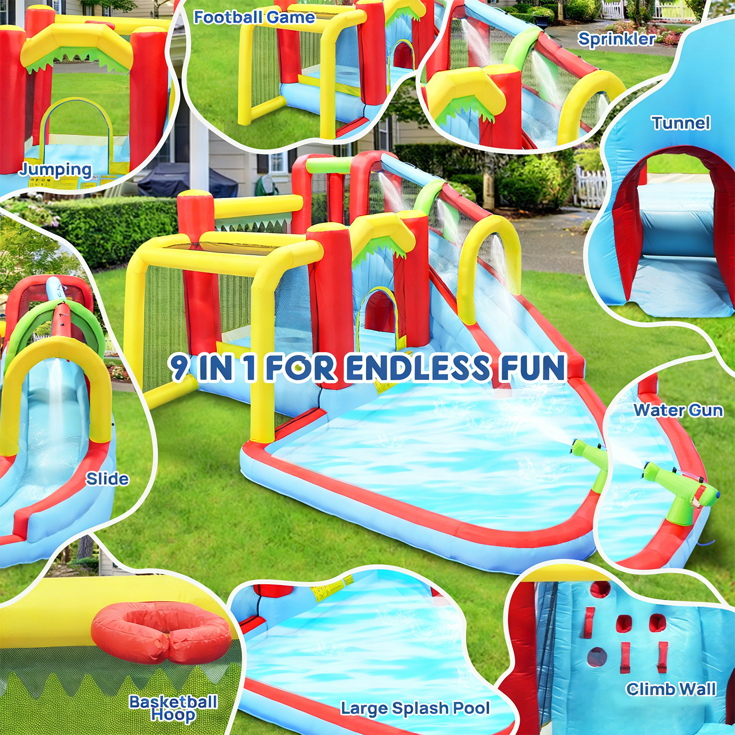 7in1 Inflatable Water Slide Pa – Kids Outdoor Water Bewertung und Preis