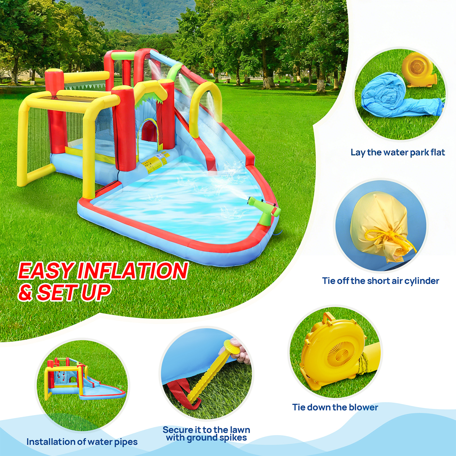 7in1 Inflatable Water Slide Pa – Kids Outdoor Water Bewertung und Preis