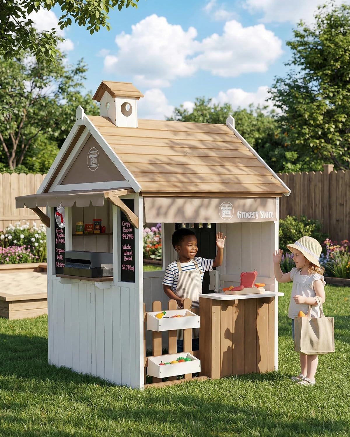 2-in-1 Cedar Wooden Kids Outdo – Kids Outdoor Grill Bewertung und Preis