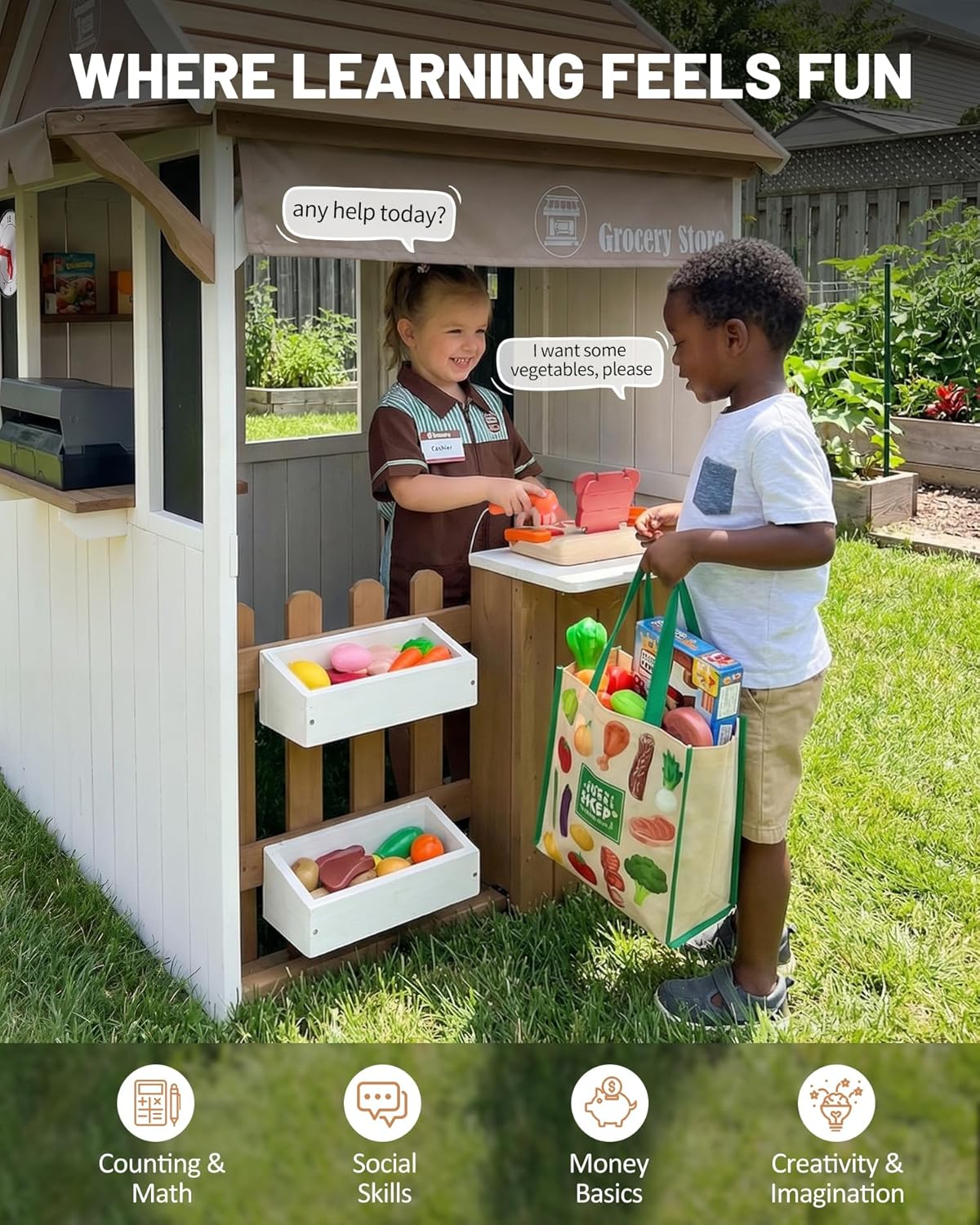 2-in-1 Cedar Wooden Kids Outdo – Kids Outdoor Grill Bewertung und Preis