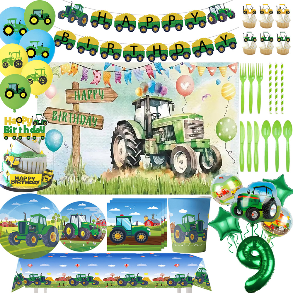 Green Farm Tractor Birthday Pa – Kids Outdoor Excavator Bewertung und Preis