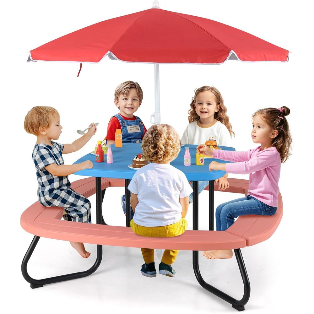 Kids Picnic Table, 8 Person To – Kids Outdoor Umbrella Chair Bewertung und Preis