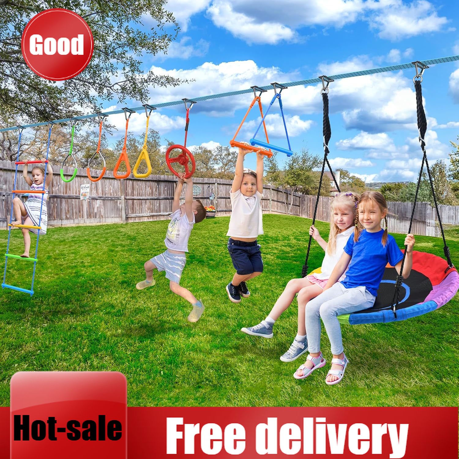 Activity priceHapfan 50 FT Nin – Kids Outdoor Ninja Playset Bewertung und Preis