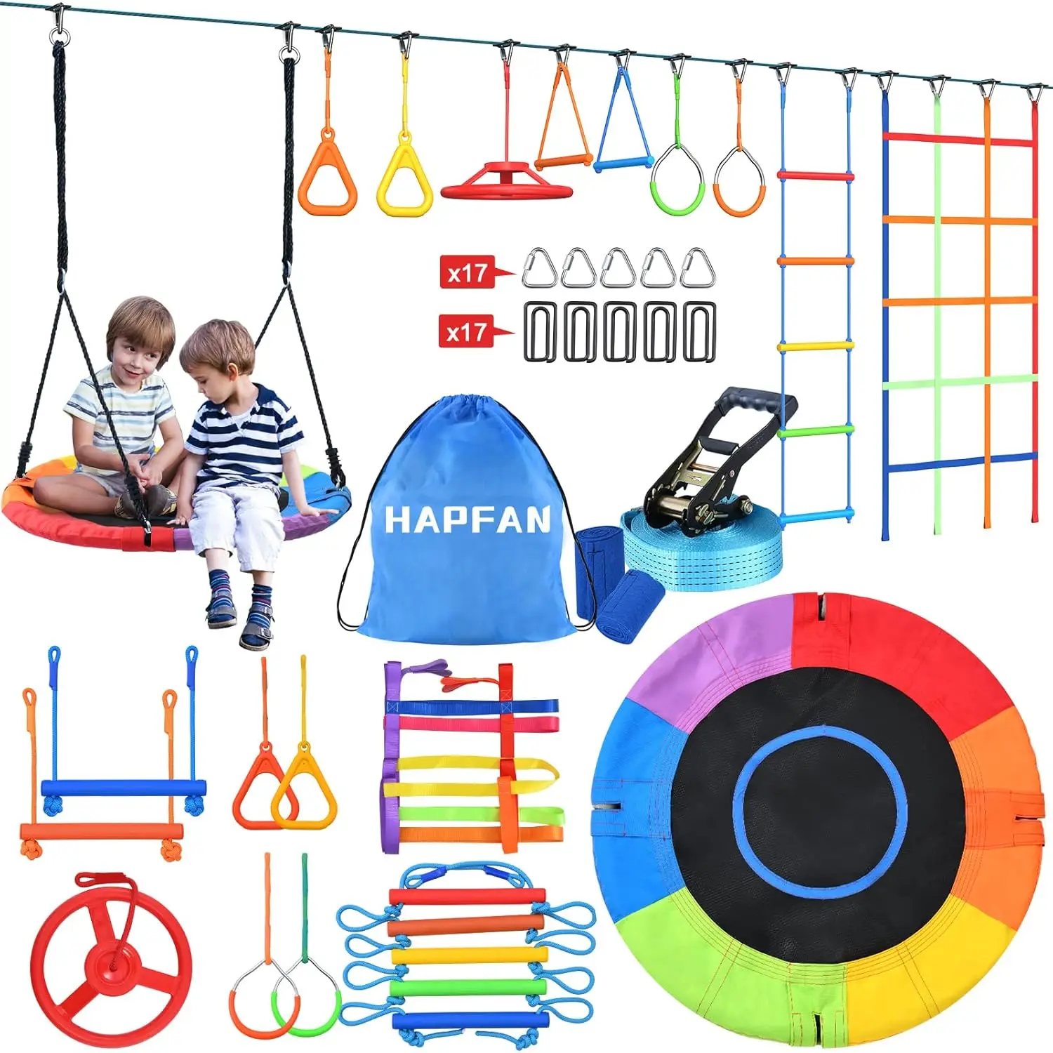 Activity priceHapfan 50 FT Nin – Kids Outdoor Ninja Playset Bewertung und Preis