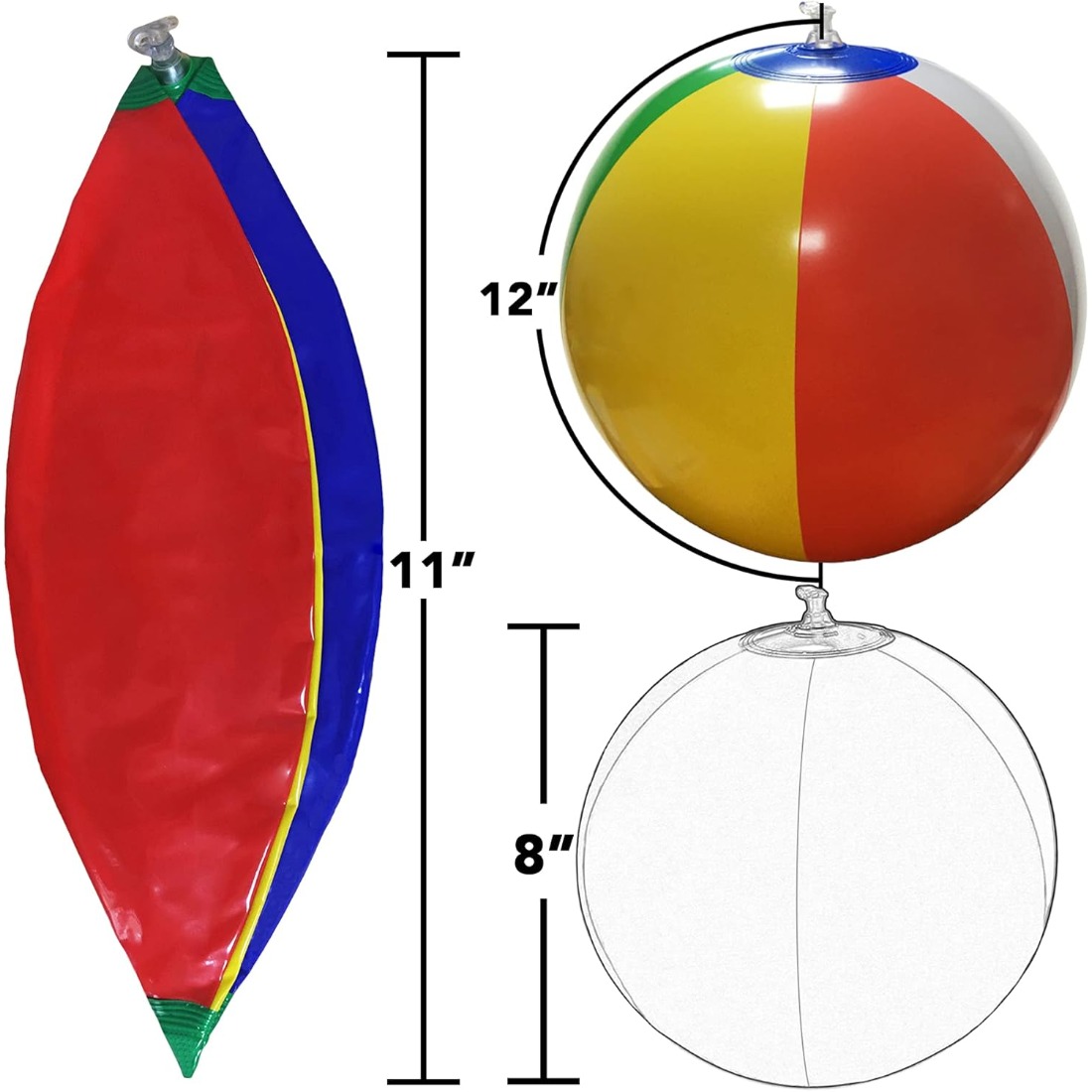 5 Pack Bulk Rainbow Inflatable – Kids Outdoor Water Bewertung und Preis