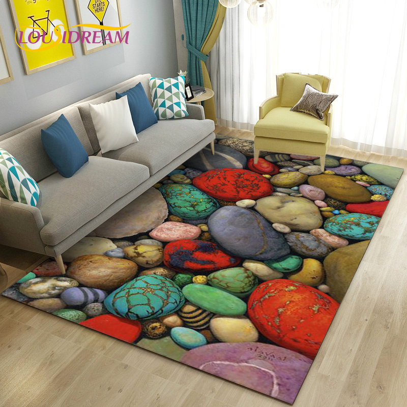 3D Colorful Cobblestone Stone  – Kids Outdoor Mat Waterproof Bewertung und Preis