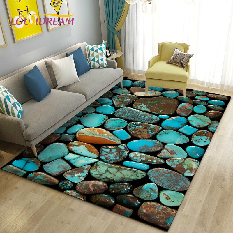 3D Colorful Cobblestone Stone  – Kids Outdoor Mat Waterproof Bewertung und Preis
