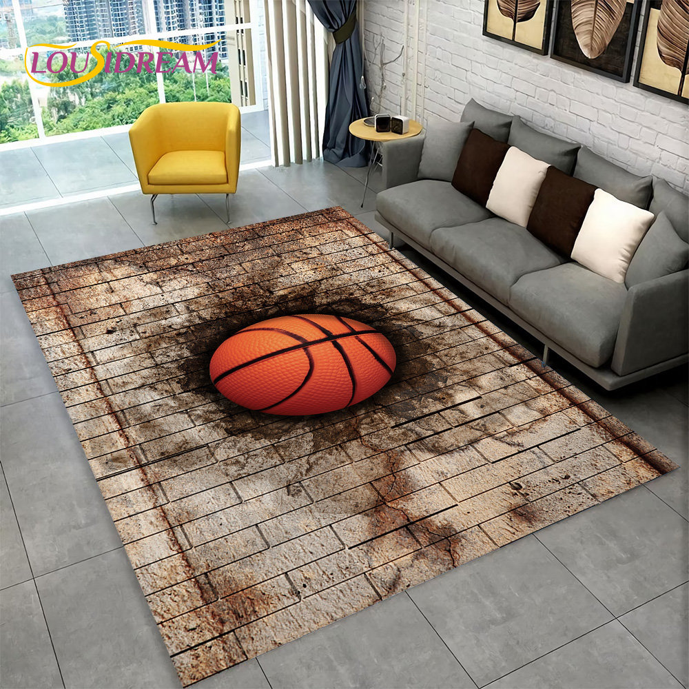 3D Basketball Cour Cartoon Are – Kids Outdoor Mat Waterproof Bewertung und Preis