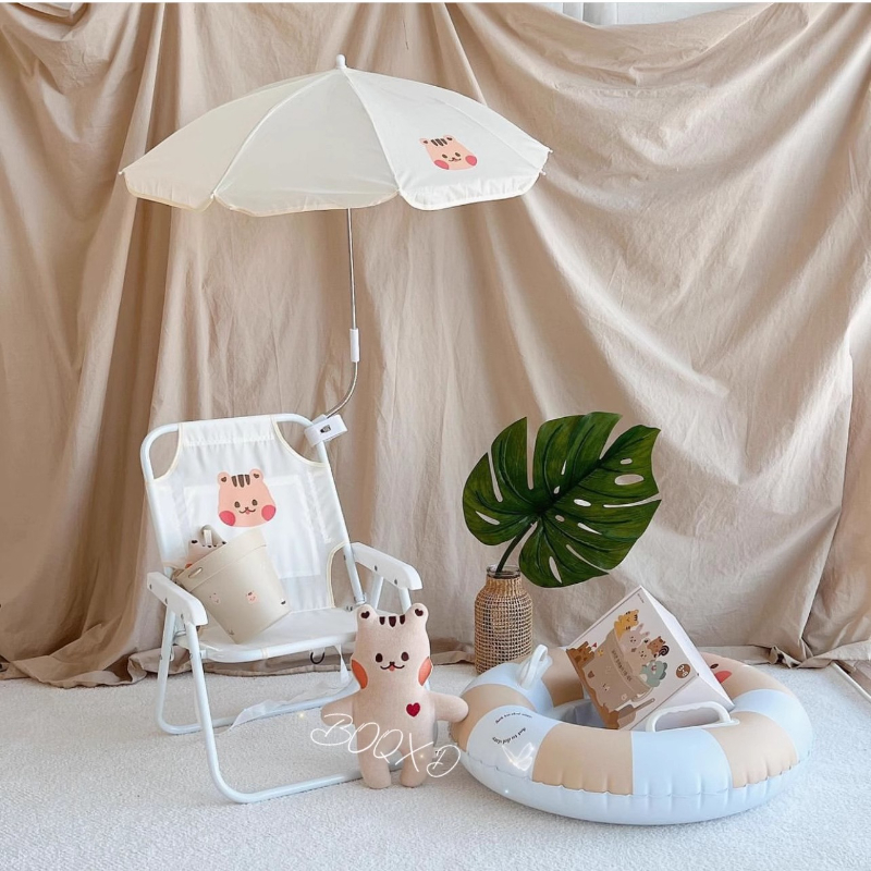 Teddy Bear Pattern Kids Lounge – Kids Outdoor Umbrella Chair Bewertung und Preis