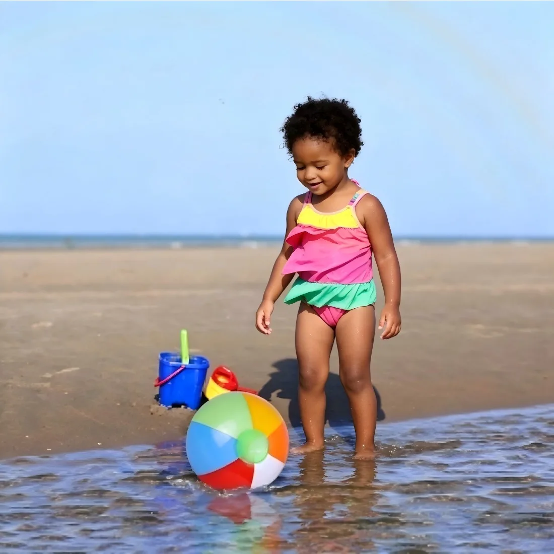 Rainbow Inflatable Beach Balls – Kids Outdoor Water Bewertung und Preis